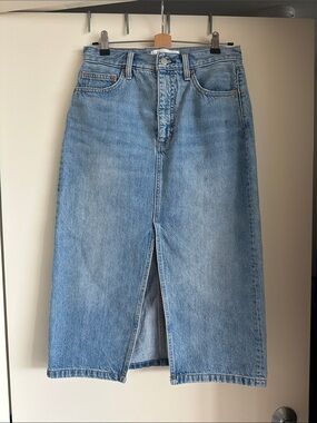 Denim Forum 90’s Halle Midi Skirt